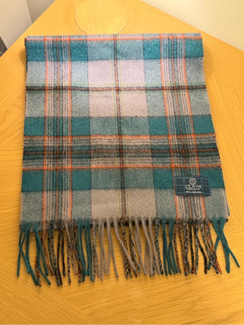 Clans Scotland 100% Lambswool Scarf Tartan Plaid Fringe Heritage